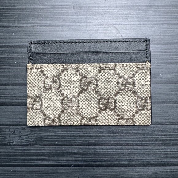 Gucci Other - New Gucci Supreme GG Canvas Leather Card Case Holder